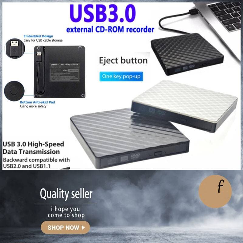 Gravador Externo Usb 3.0 / 2.0 3d Leitor Blu Ray Cd / Dvd