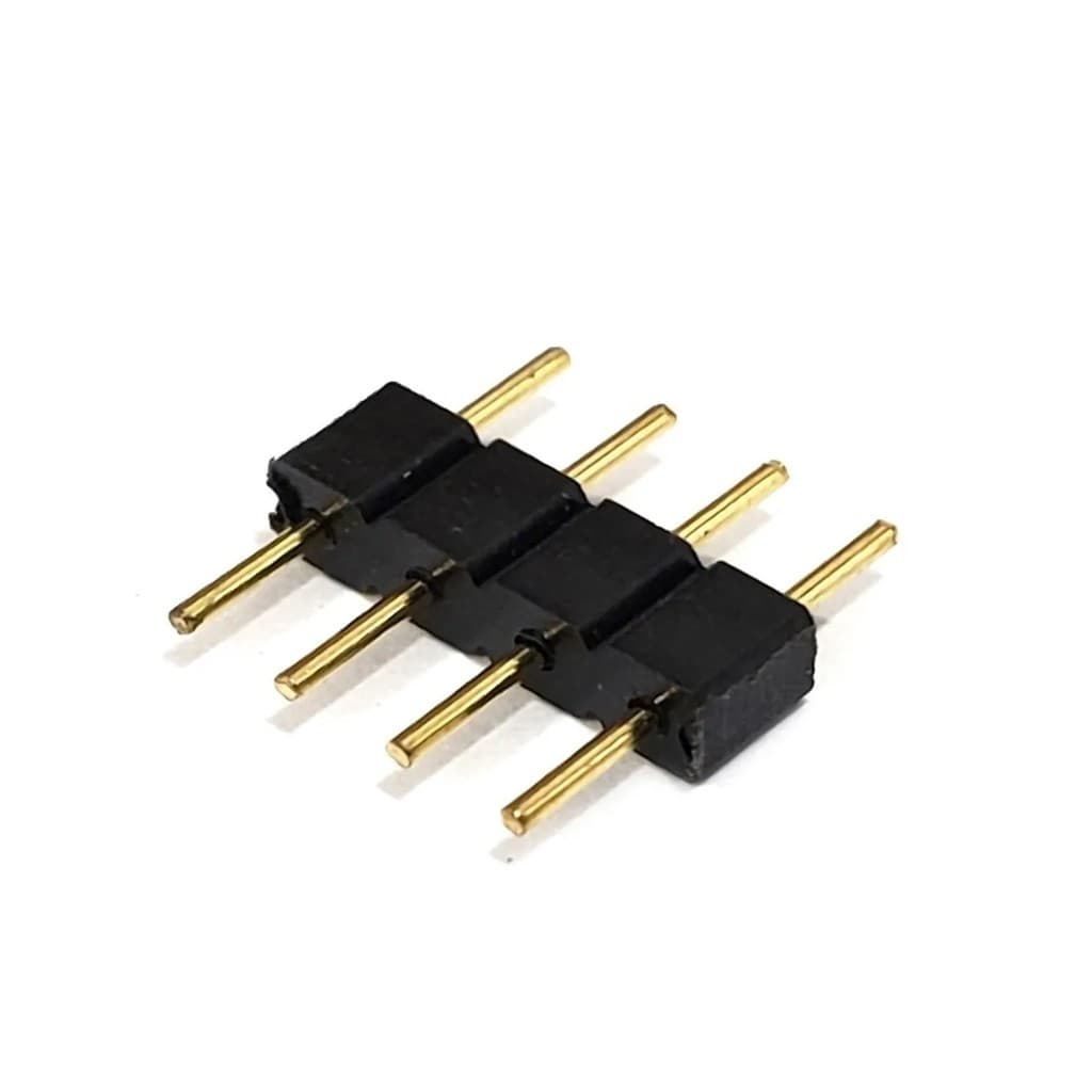 Conector Emenda Rgb 4 Vias Macho X Macho Fita Led Ou Cabo