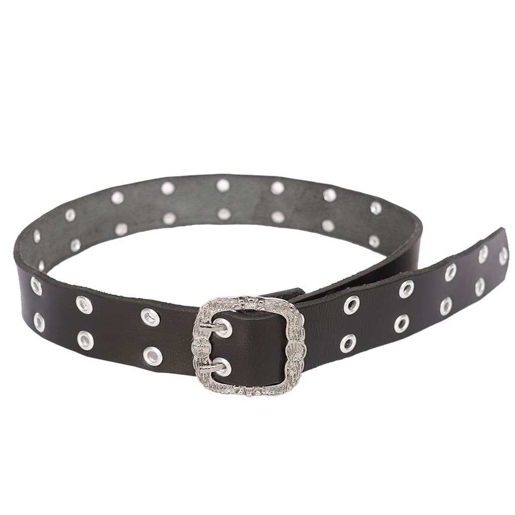 Cinto Country Infantil Muladeiro Couro Legítimo Ilhós Alumínio