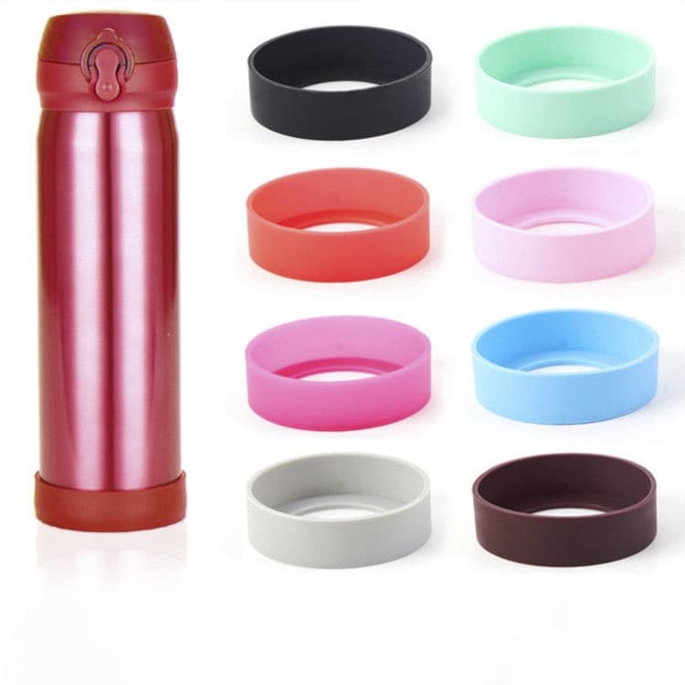5.5/6/6.5/7/7.5/7.8/8.2cm Garrafinha kit garrafa de água Luva de silicone para garrafa de água universal antiderrapante, à prova de queda e escaldante de garrafa térmica de