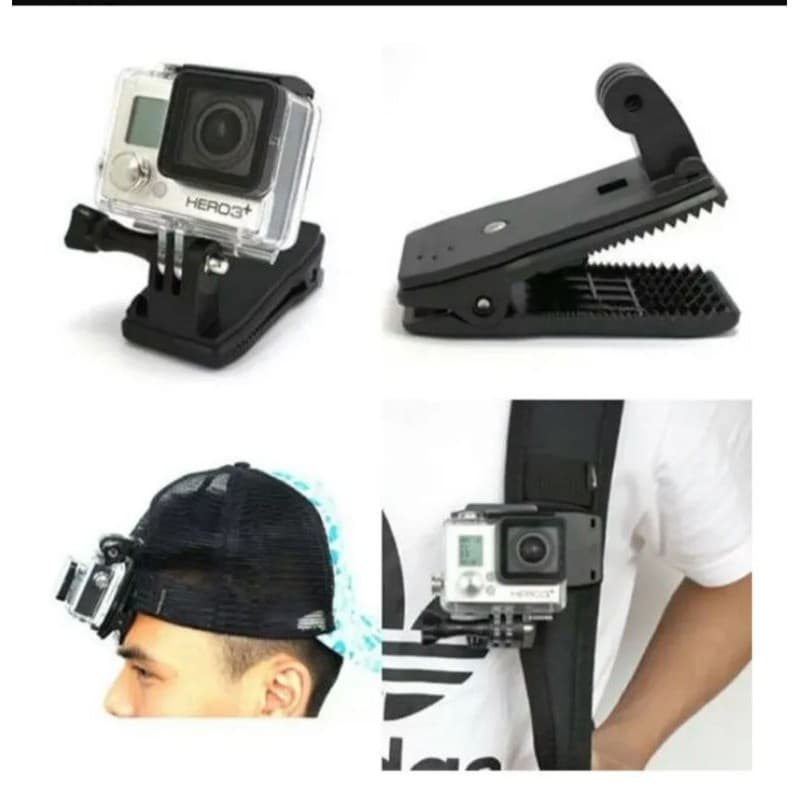 Presilha Garra Gopro Quickclip Grampo Go Pro Sj Xiaomi Boné
