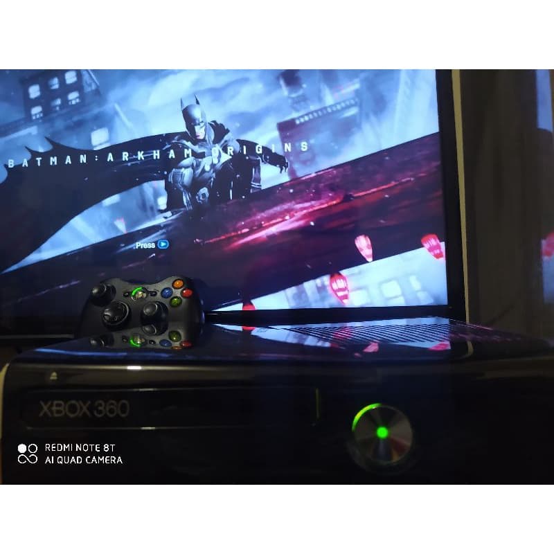 console Xbox 360 super slim original desbloqueado com 8 jogoscompleto Xbox slim