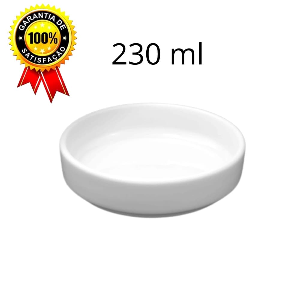 Comedouro Prato Para Gatos 230ml de Porcelana Raso