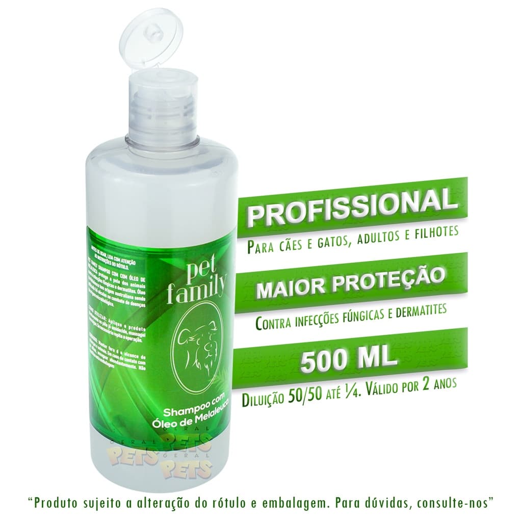 Shampoo Pet Tratamento De Pele Infecções E Dermatites Cães Gatos Frasco 500ml Profissional Melaleuca