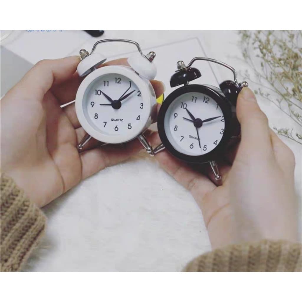 HYQ0220 Mini relógio despertador de mesa pequeno redondo Colorido