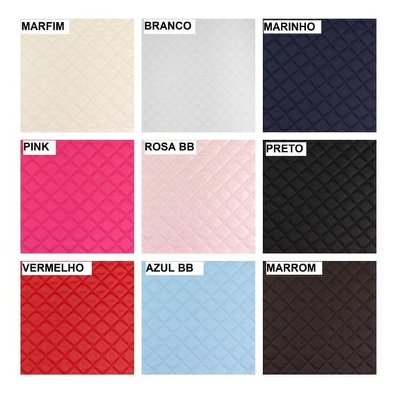 Tecido Corino Courino Matelassê PVC Dijon Variedade de Cores Artesanato Patchwork Oferta