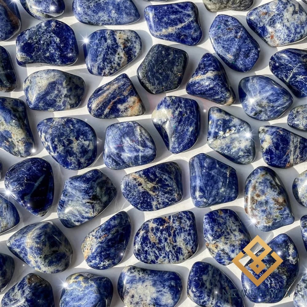 Pedra Sodalita Rolada Cristal Natural 2cm Intuição e Proteção