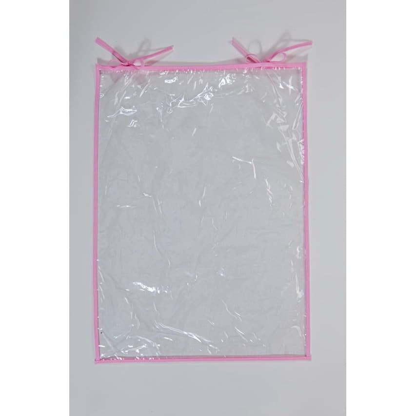 Capa Plastica para Trocador de Bebê Menina viés Rosa - Proteção Plastica para Trocador Comoda Bebe Menina Rosa