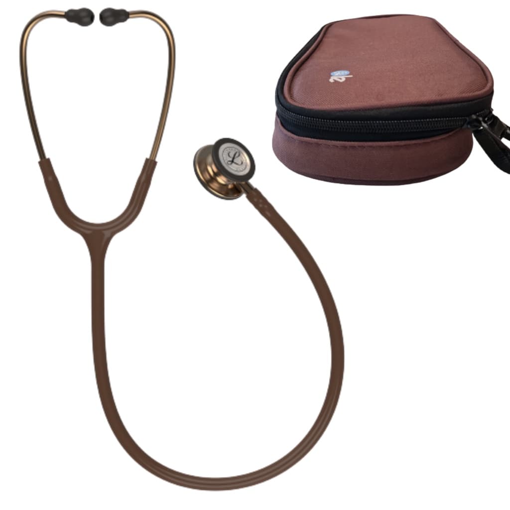 Estetoscópio Littmann Classic III Chocolate 5809 + Case Marrom
