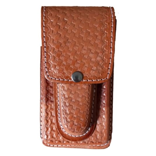 Bainha para celular e canivete em COURO LEGÍTIMO