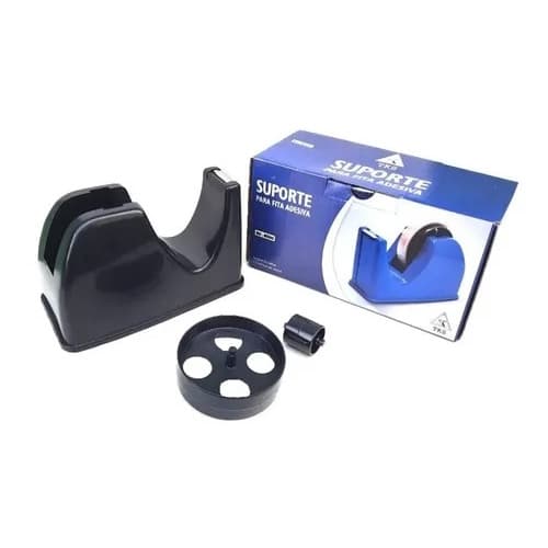 Porta Durex Médio C/ 2 Adaptador Para Fita Pequena e Grande