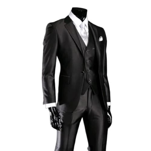 Terno Masculino Slim Fit Novo-  Preto Poliviscose PV