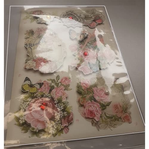 Luva protetora p/artesanato Capa de Agendas -Scrapbook- Kits