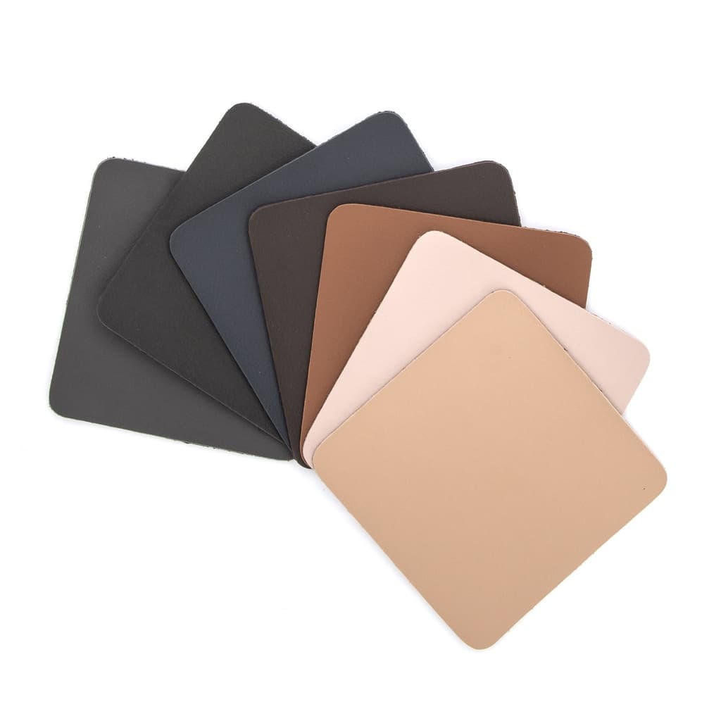 Porta Copo / Apoio de Copo em Couro Sintético e Fundo em Camurça Aveludada 10x10cm Várias Cores