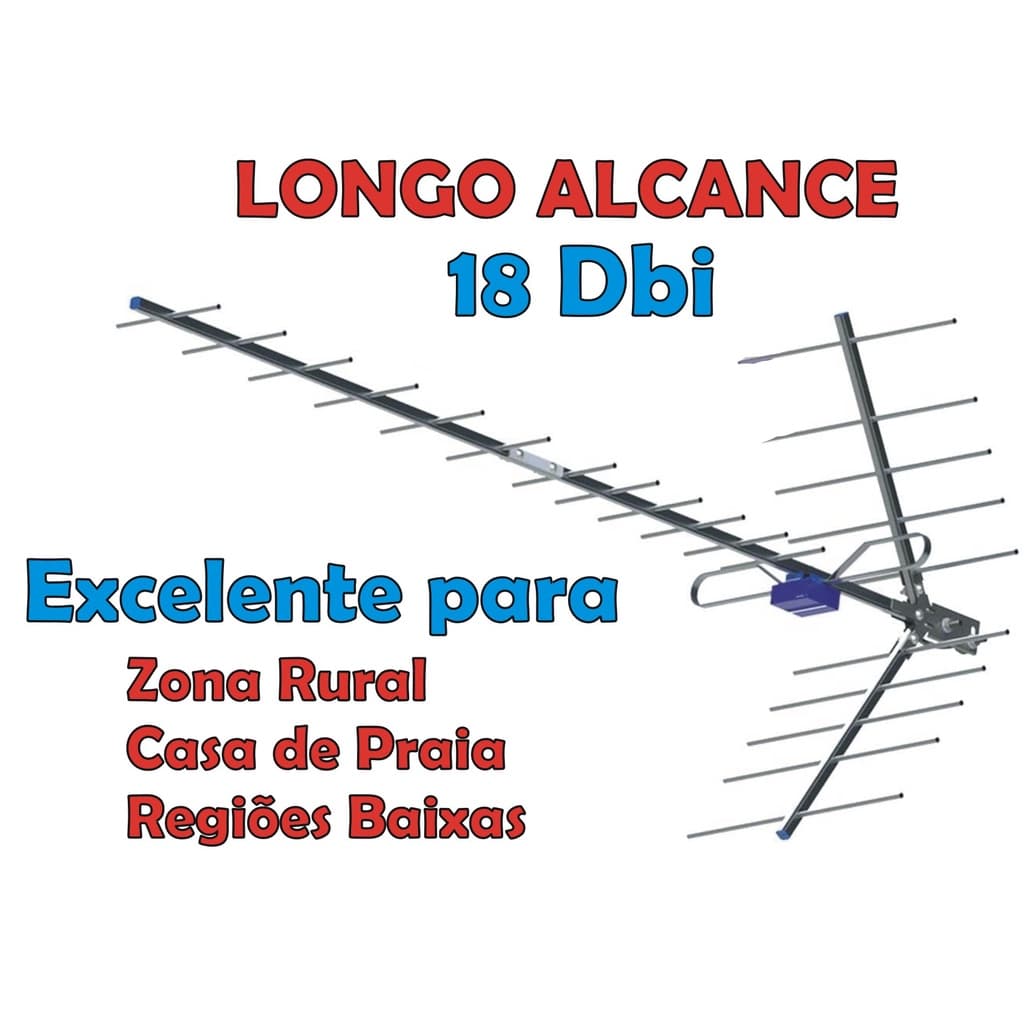 Antena Tv Digital Externa Yagi 4k hdtv Alta Ganho de sinal e Potencia 18 Dbi Prohd-1118 Proeletronic