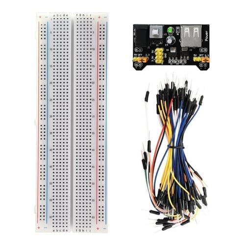 Kit Protoboard 830 +  65 Jumpers + Regulador Tensão