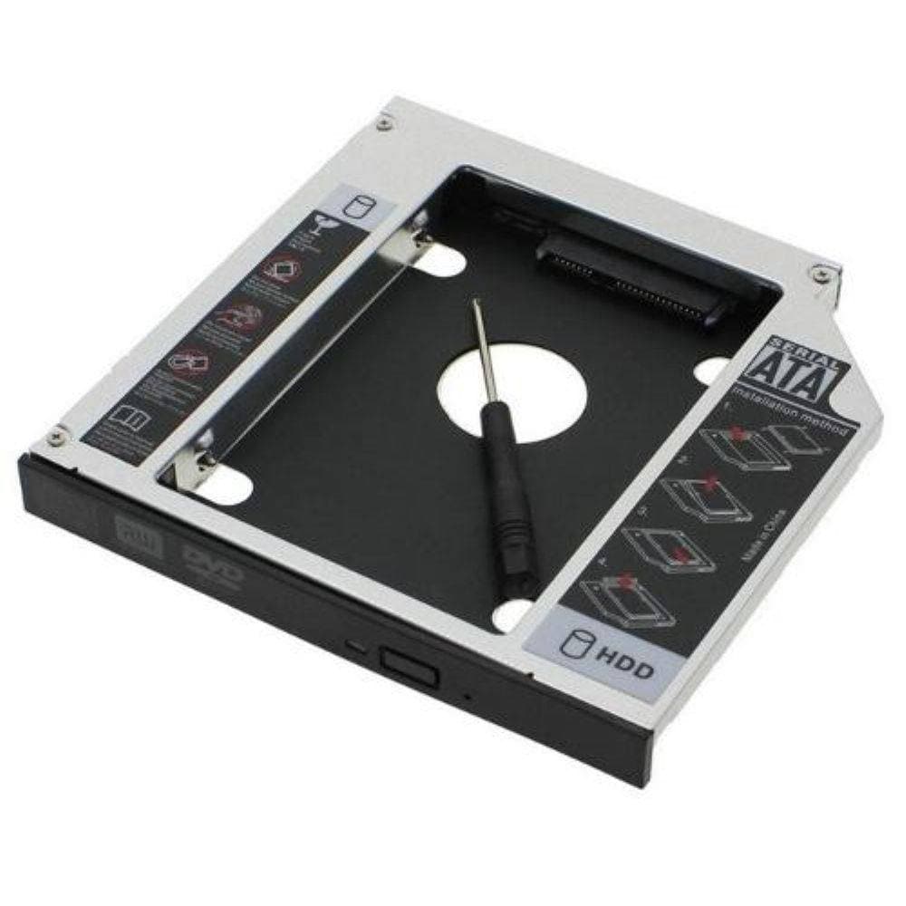 Adaptador Case Caddy para HD SDD 2,5" Gaveta Interna Notebook Sata 12,7mm ou 9,5mm