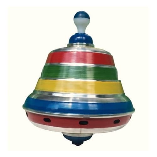 Pião Sonoro Em Alumínio G Brinquedo Antigo