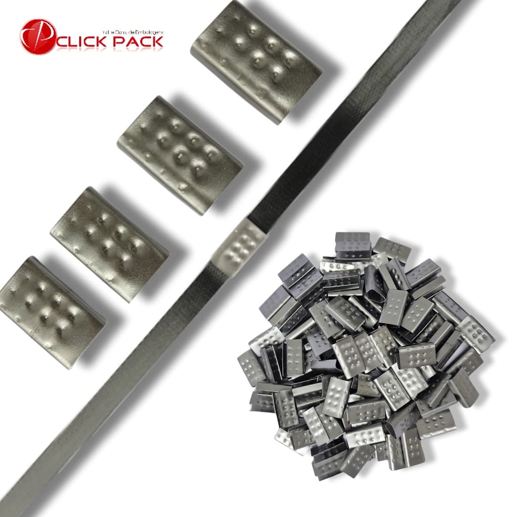 Grampo Selo Metálico Fitas Arquear Pp 1 Kg De 10, 13 Ou 16mm