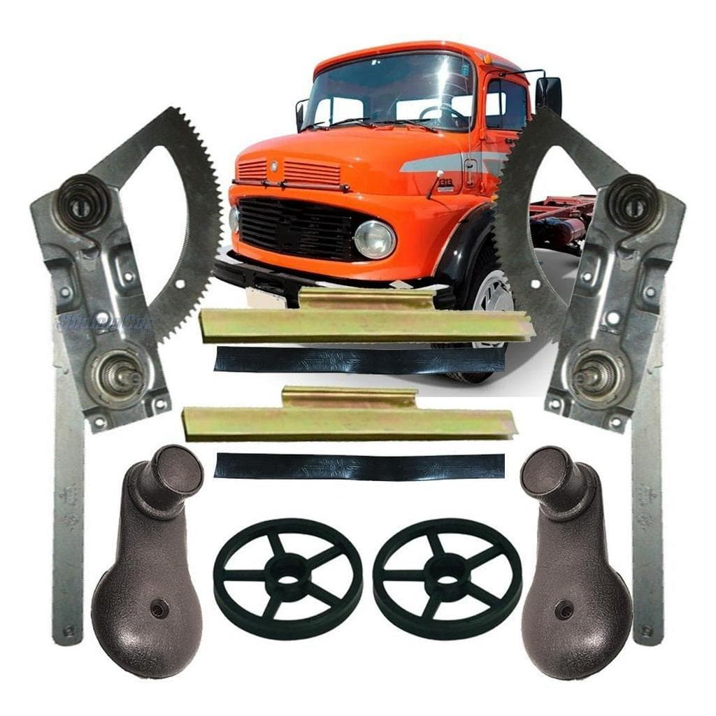 MÁQuina + Manivela Vidro + Suporte Mb 1113 1313 1513 2213