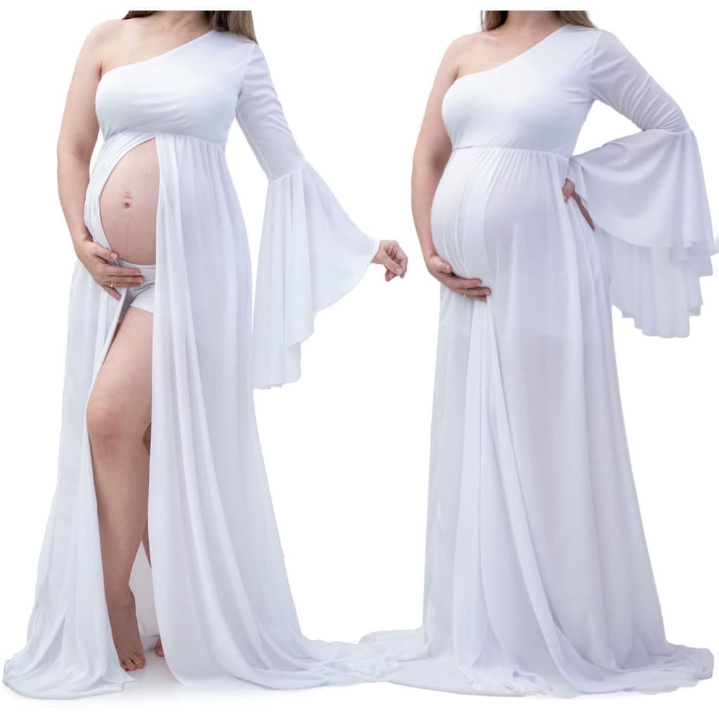 Vestido Gestante com SHORTS Para Ensaio Fotografico, Gravida G29