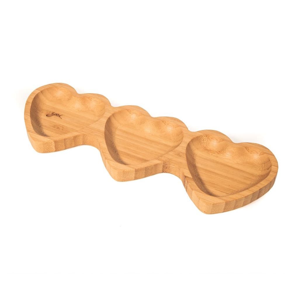 Mini Petisqueira em Coração Tripla Bambu Yoi Cozinha
