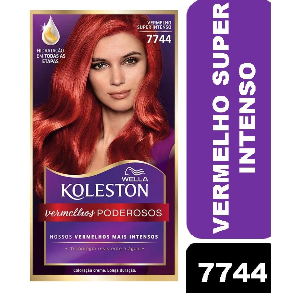 Tintura Koleston Vermelhos Poderosos -  7744 Vermelho Super Intenso