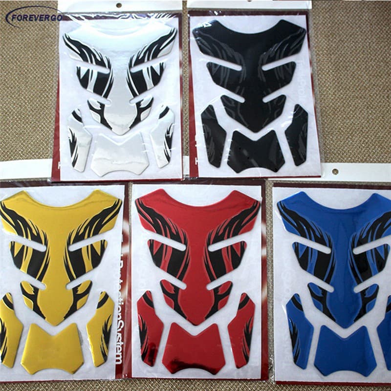 3D Pvc Motocicleta Óleo Do Tanque Adesivo Macio Anti-Colisão Anti-Riscos Decalque Protetor Capa