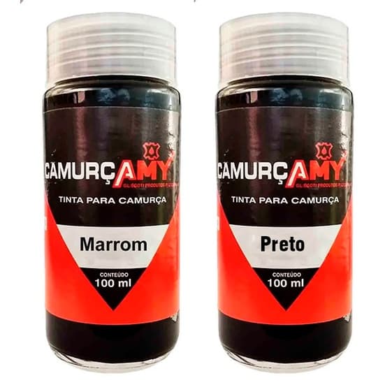 TINTA AMY SUPER PARA CAMURÇA - 100ml - PRETO/MARROM