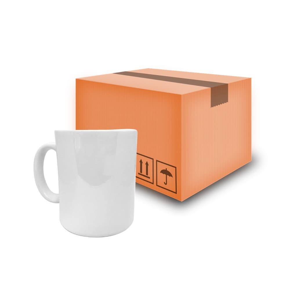 12 Canecas de Porcelana para Sublimação AAA 325ML Promocional .