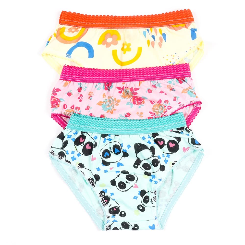 Kit 10 Calcinha Infantil Menina 100% Algodão Com Cós Estampada