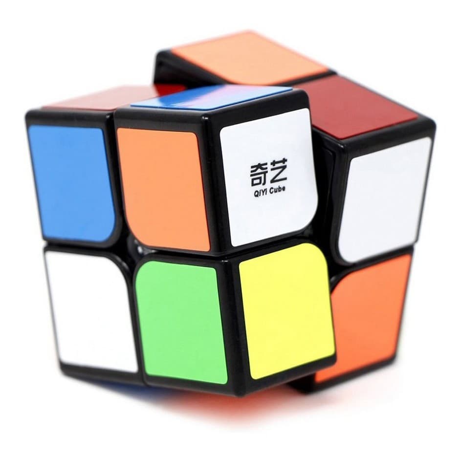 Cubo Mágico 2x2 Profissional Original QiDi QiYi Preto Speed Cube Lubrificado