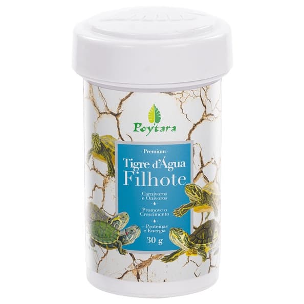 Ração Para Tartarugas Poytara Tigre Dagua Filhote Tamanhos Escolha