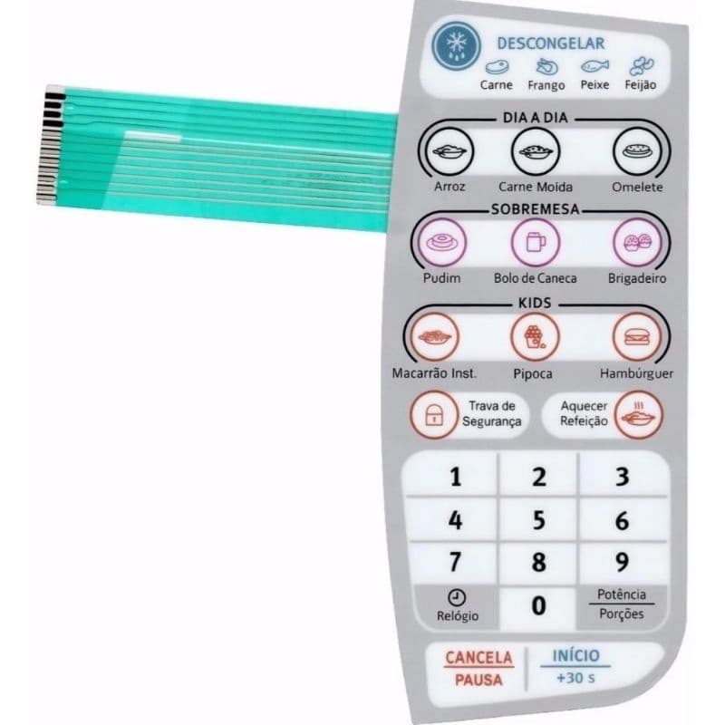 Painel Membrana Teclado Forno Microondas Electrolux Mtd30 / Mtd 30