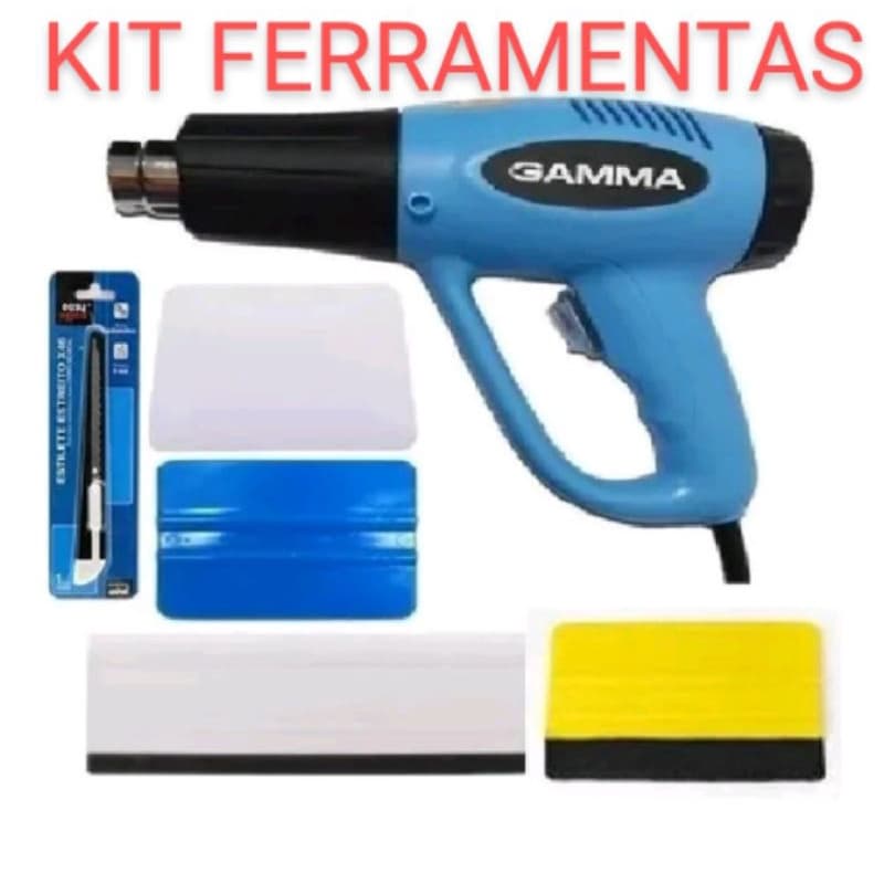 Jogo Kit Insulfilmes- Ferramentas para aplicar película e outros com Soprador.