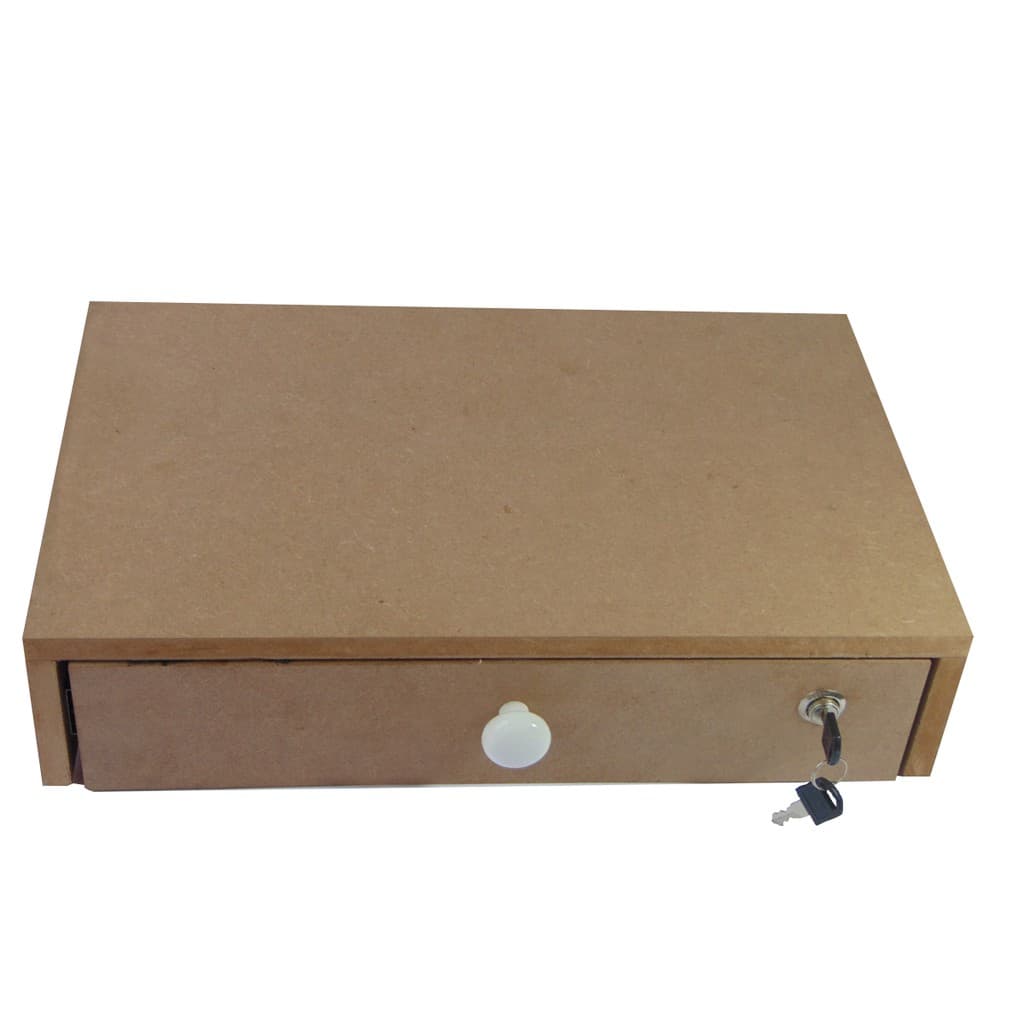 Caixa Para Dinheiro Gaveta Com Chave Porta Notas E Moedas