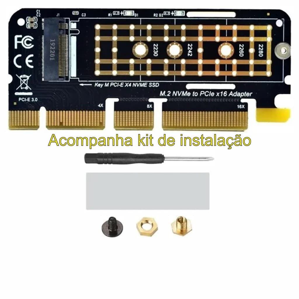 Adaptador Ssd M2 Nvme Pci Express 4x 8x 16x