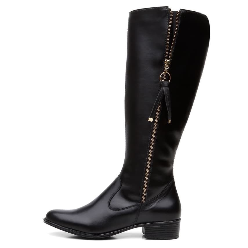 Bota Feminina Couro Legítimo Montaria Cano Longo Confortável Preto Marrom SB Shoes  R9327