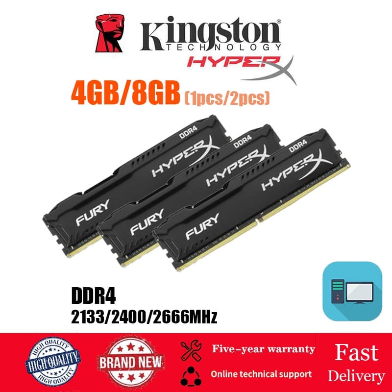NOVA Hyper DDR4 4GB 8GB 16GB DDR4 2133/2400/2666MHz DIMM 288 pinos 1.2V não-ECC Desktop RAM Memory