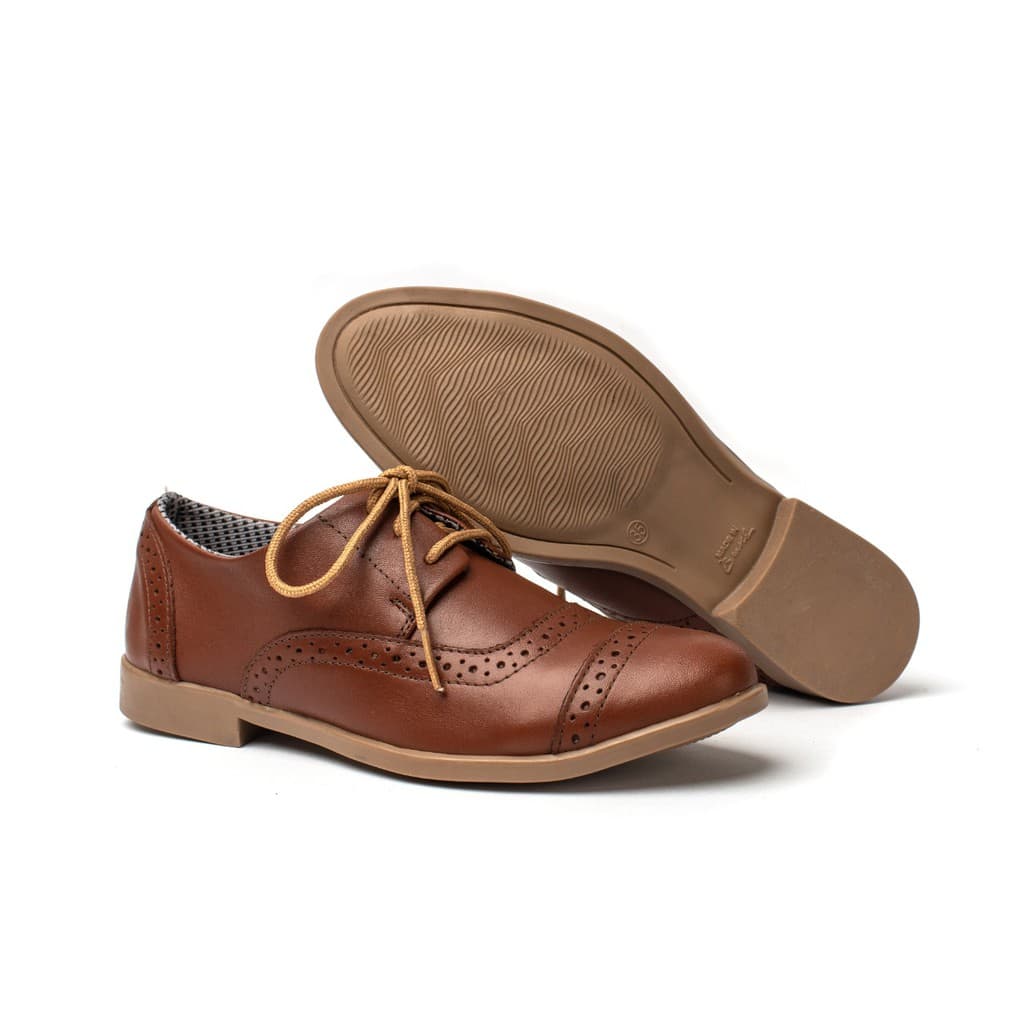 Sapato Sapatinha Oxford Feminino Couro Legitimo leve e  Confortavel