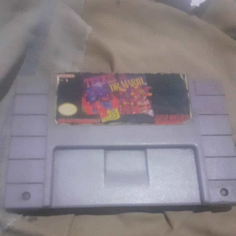 Cartucho de super Nintendo Tetris e Dr Mario original
