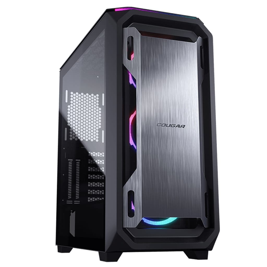 Gabinete Gamer Cougar MX670 RGB, Mid Tower, Vidro Temperado, ATX, Black, 3 Fans RGB, Sem Fonte - 385UM60.0001
