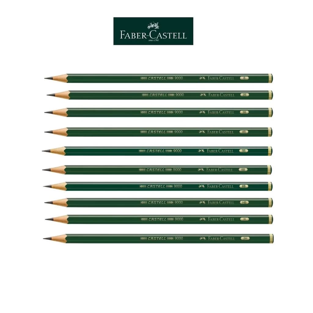 Lápis Grafite Técnico Castell 9000 Kit 6 Graduações Faber-Castell