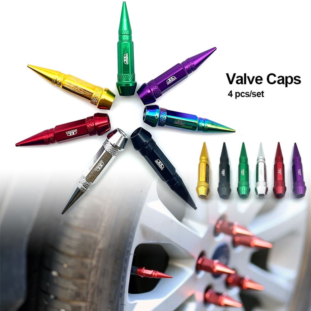 Universal Alumínio Blox 4 Pcs Spike Roda Cap / Válvula Do Pneu Da Haste Da Válvula Do Carro Tampas De Ar Kepala Motor Liga Válvula Tubeless Tiub Tayar Esporte