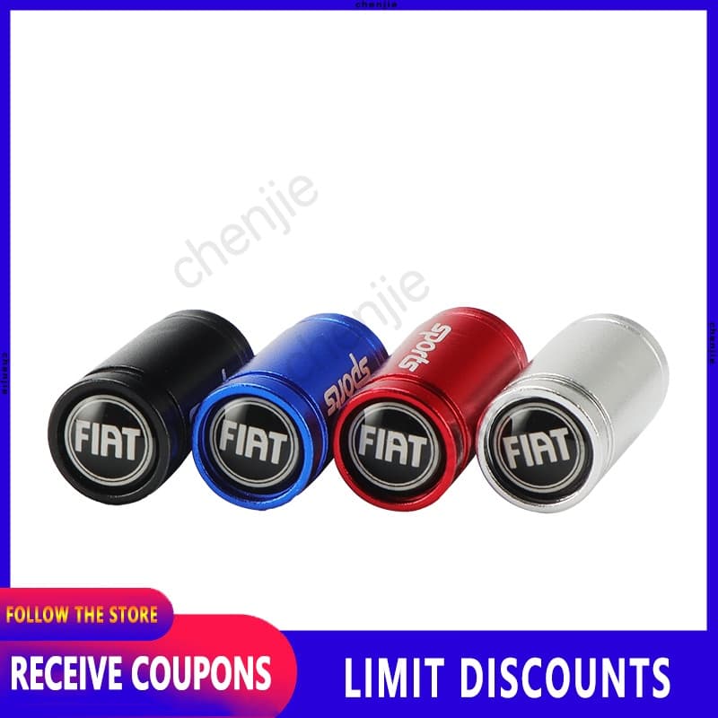 Tampa da haste da válvula do pneu da roda automotiva 4 unidades de alta qualidade para Fiat