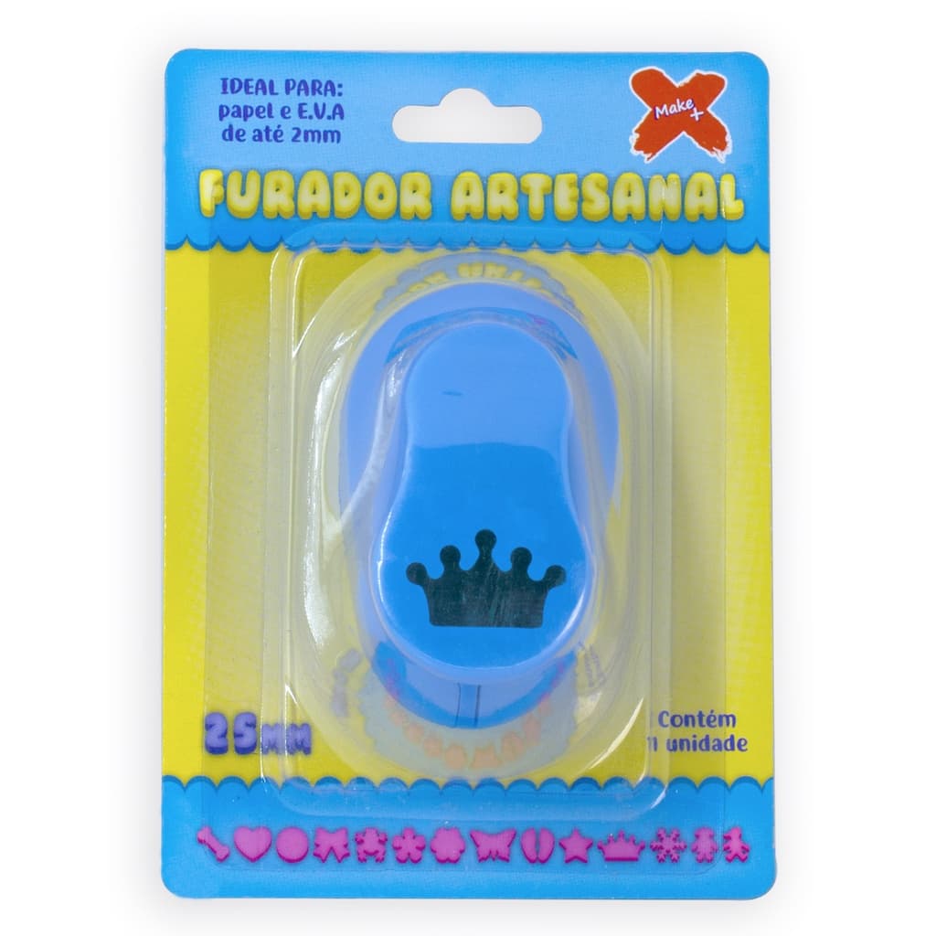 Cortador Furador Papel E Eva - Coroa - 25mm