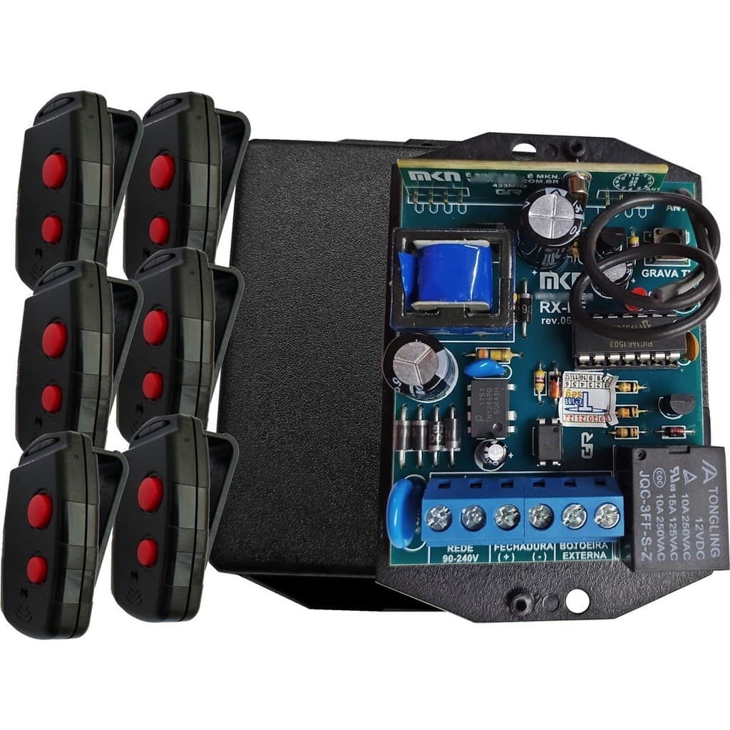 Receptor Com Fonte Para Fechaduras Mkn Com 6 Controles