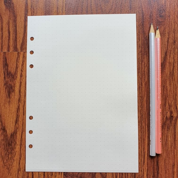 Miolo/Refil/Insert A5 - Pontilhado 90g Polen - Para Fichário 6 furos