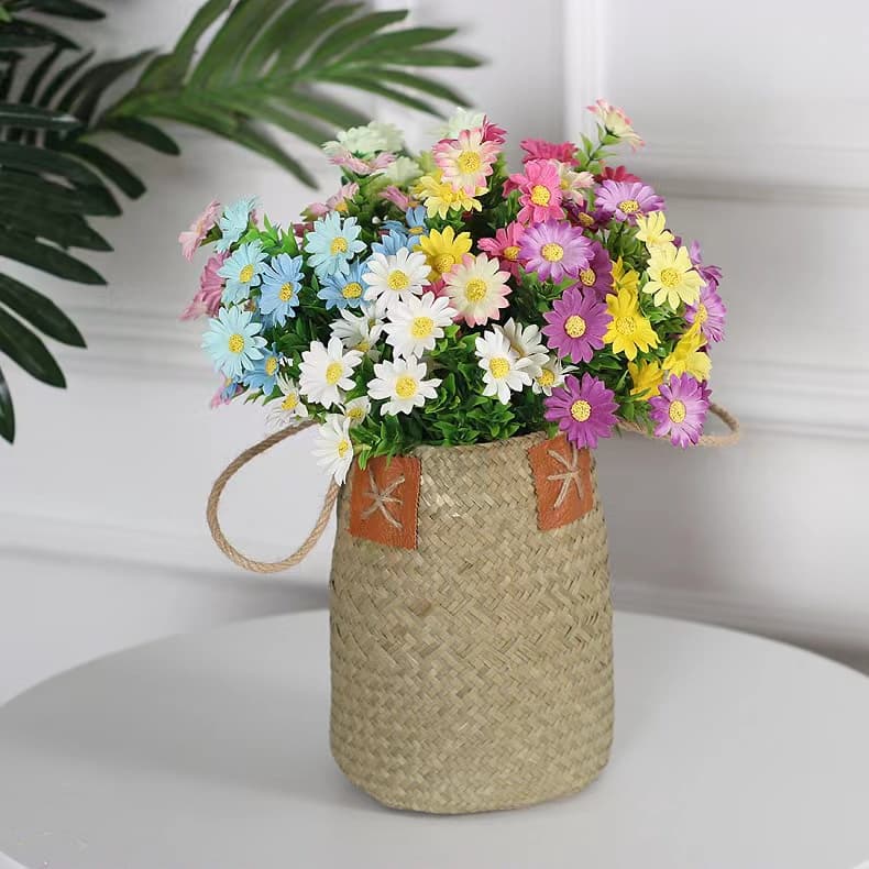 Gerbera Margarida Buque com 15 Flor Artificial P/ Decoração Casamento, Arranjos, Decorar Festas e casa SX-9078