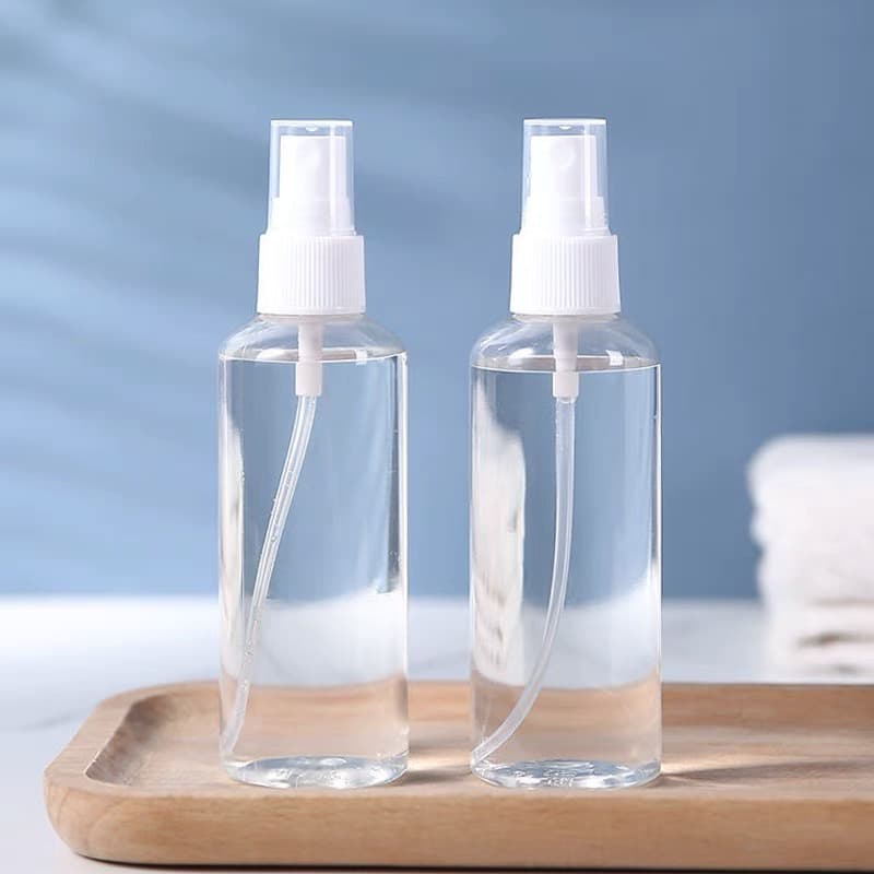 Kit 48/60 peças/Transparente Frascos De Spray Vazio 100ml De Plástico Mini Recipiente De Armazenamento Recarregáveis